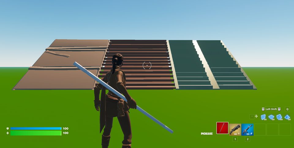 Fortnite with Potato Graphics applied